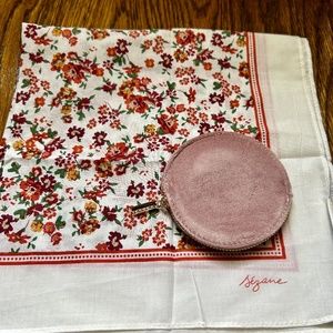 NEW Sezane floral handkerchief and velvet coin purse